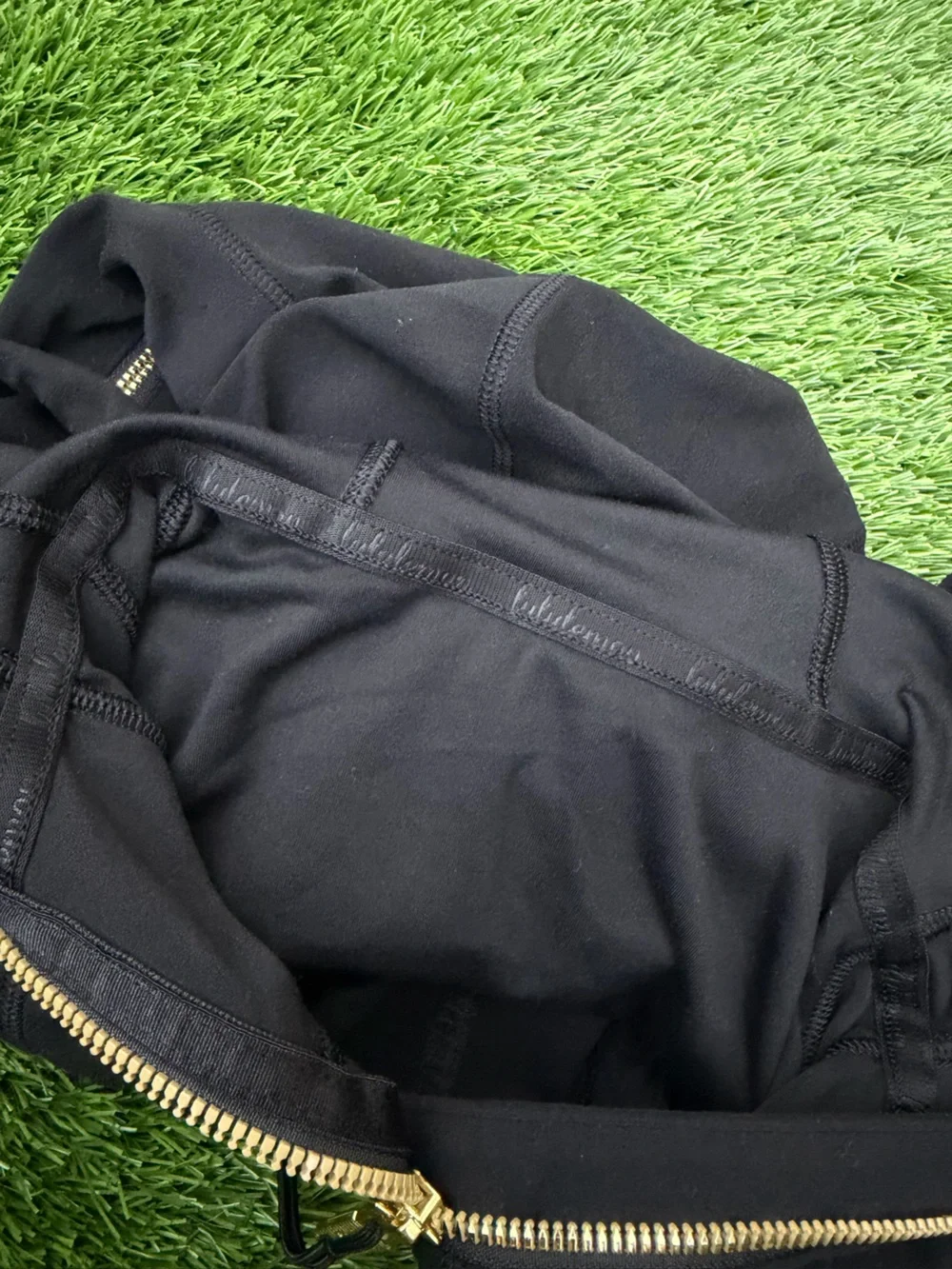 Lululemon Define Jacket Hoodie Gold Hardware Soft Nulu Square Dot Size 0